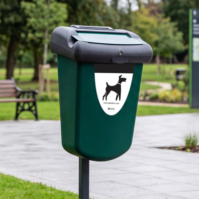 Poubelle de propret&eacute; canine Retriever 35&trade; 35 litres &ndash; &agrave; fixer sur un mur ou sur un poteau